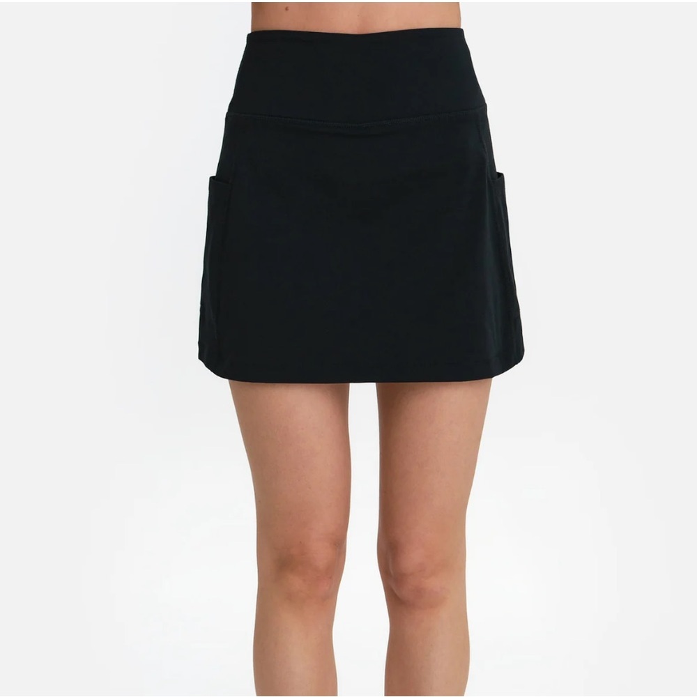 MATE THE LABEL ORGANIC STRETCH SKORT JET BLACK S - Picture 2 of 7